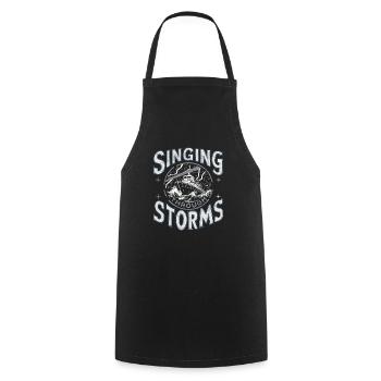 Sailors Sea Shanty Singing Ship Adventures - Cooking Apron - black - Front - AI Model Male 185 dark (185cm)