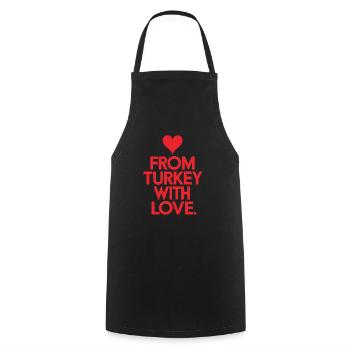 De la Turquie avec amour - Türkei Souvenir - Tablier de cuisine - noir - Devant - AI Model Male 185 dark (185cm)