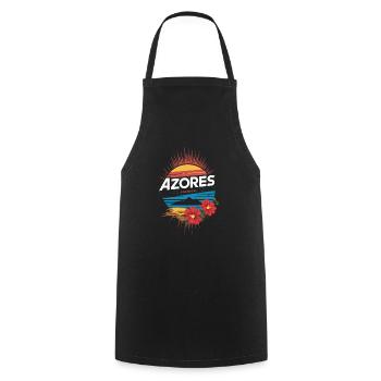 Azores Portugal Sunset Souvenir - Cooking Apron - black - Front - AI Model Male 185 dark (185cm)