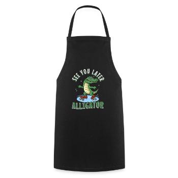 À plus tard Alligator - Tablier de cuisine - noir - Devant - AI Model Male 185 dark (185cm)