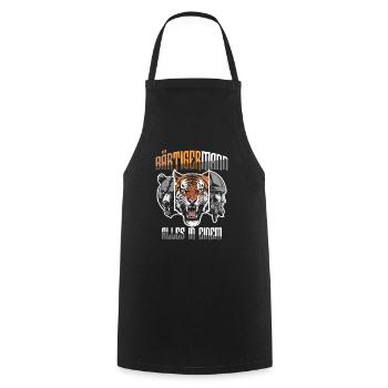 Bearded man all in one Viking - Cooking Apron - black - Front - AI Model Male 185 dark (185cm)