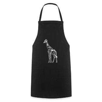 Oeuvre d’art géométrique girafe - Tablier de cuisine - noir - Devant - AI Model Male 185 dark (185cm)