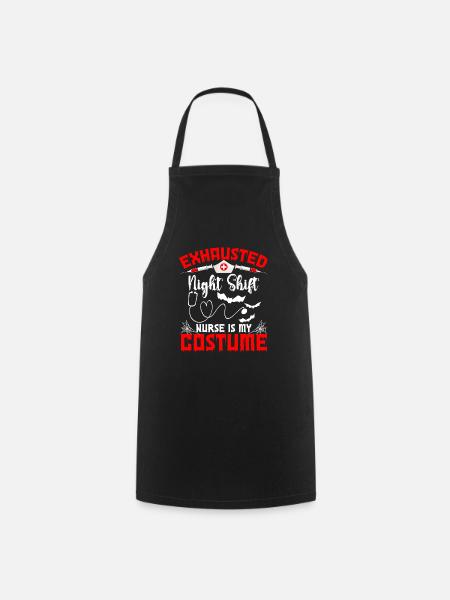 Halloween Erschöpfte Nachtschichtkrankenschwester - Kochschürze - Schwarz