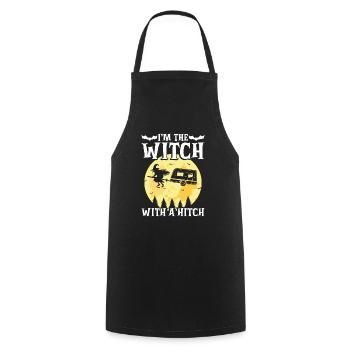 Halloween I'm the Witch with a Hook - Cooking Apron - black - Front - AI Model Male 185 dark (185cm)