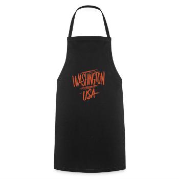 Washington United States Souvenir - Cooking Apron - black - Front - AI Model Male 185 dark (185cm)