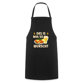 That's me so wurscht Bavarian saying - Cooking Apron - black - Front - AI Model Male 185 dark (185cm)