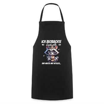 Je vous surveille tous et je prends des notes - Tablier de cuisine - noir - Devant - AI Model Male 185 dark (185cm)