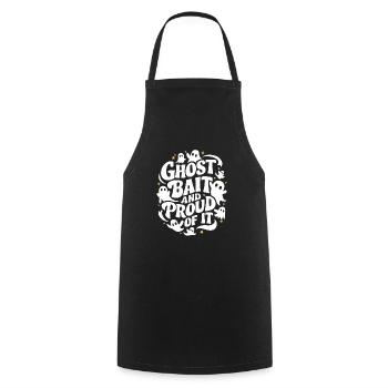 Ghost Bait Halloween Parapsychology Paranormal - Cooking Apron - black - Front - AI Model Male 185 dark (185cm)