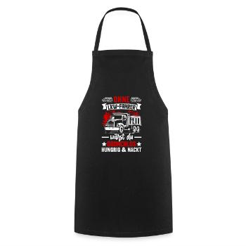 Truck Men's Design Saying Gift - Cooking Apron - black - Front - AI Model Male 185 dark (185cm)