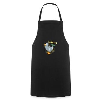 Dodo Whats's up? - Cooking Apron - black - Front - AI Model Male 185 dark (185cm)