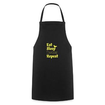 Eat Sleep Dodos Repeat - Cooking Apron - black - Front - AI Model Male 185 dark (185cm)