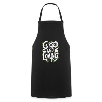 Ghost Bait Halloween Parapsychology Paranormal - Cooking Apron - black - Front - AI Model Male 185 dark (185cm)