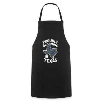 Texas Fleurs sauvages Saison Champs Fleurs Texas - Tablier de cuisine - noir - Devant - AI Model Male 185 dark (185cm)