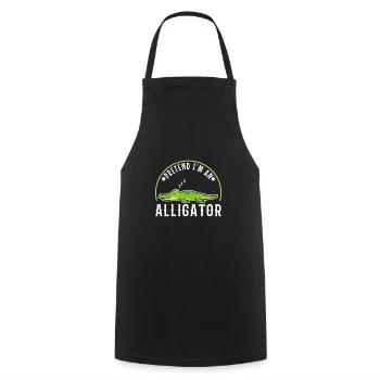 Pretend I'm An Alligator - Cooking Apron - black - Front - AI Model Male 185 dark (185cm)
