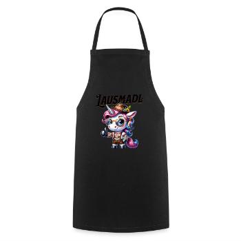 Tracht Damen Outfit Dirndl Ersatz Lausmadl - Cooking Apron - black - Front - AI Model Male 185 dark (185cm)
