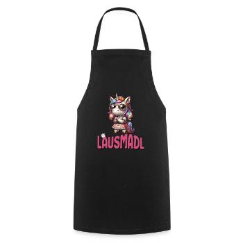 Tracht Damen Outfit Dirndl Ersatz Lausmadl - Cooking Apron - black - Front - AI Model Male 185 dark (185cm)