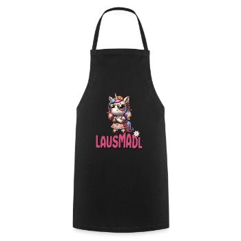 Tracht Damen Outfit Dirndl Ersatz Lausmadl - Cooking Apron - black - Front - AI Model Male 185 dark (185cm)