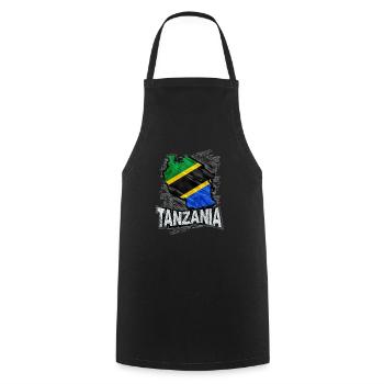 Tanzanie - Tablier de cuisine - noir - Devant - AI Model Male 185 dark (185cm)