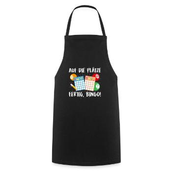 Joueur de bingo PRÉPAREZ-VOUS BINGO ! Drôle - Tablier de cuisine - noir - Devant - AI Model Male 185 dark (185cm)