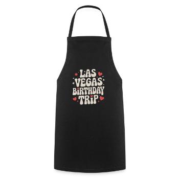 Las Vegas Birthday Trip Heart Design - Cooking Apron - black - Front - AI Model Male 185 dark (185cm)