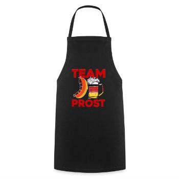 Munich Folk Festival TEAM PROST Funny Bavarian - Cooking Apron - black - Front - AI Model Male 185 dark (185cm)