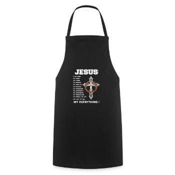 Jesus Gott Bibel Kirche Christlicher Glaube Glauben - Kochschürze - Schwarz - Vorne - AI Model Male 185 dark (185cm)