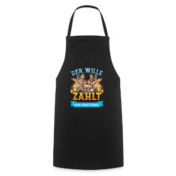 Munich Folk Festival THE WILL COUNTS MY - Cooking Apron - black - Front - AI Model Male 185 dark (185cm)