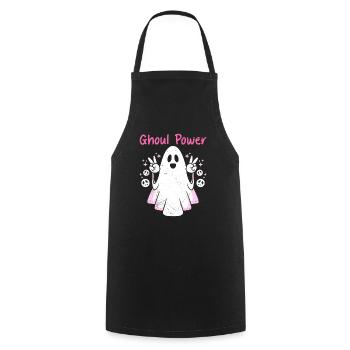 Halloween Costume Kids GHOST POWER Girls - Cooking Apron - black - Front - AI Model Male 185 dark (185cm)
