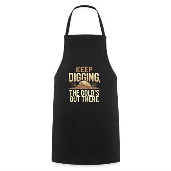 Gold Rush Adventure Gold Prospector Treasure Hunt - Cooking Apron - black - Front - AI Model Male 185 dark (185cm)