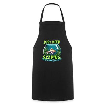 Fascinating aquascaping world underwater - Cooking Apron - black - Front - AI Model Male 185 dark (185cm)