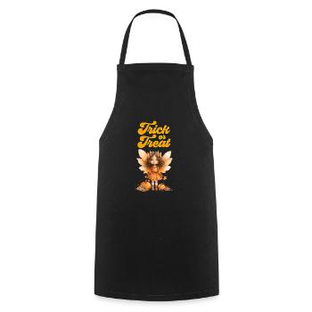 Halloween Costume TRICK OR TREAT Halloween Party - Cooking Apron - black - Front - AI Model Male 185 dark (185cm)