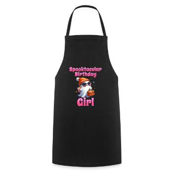 Halloween Enfants SPOOKTACULAR BIRTHDAY GIRL - Tablier de cuisine - noir - Devant - AI Model Male 185 dark (185cm)