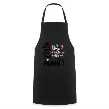 I don't care - Schmeiss alles hin werd Punk Punkrock - Cooking Apron - black - Front - AI Model Male 185 dark (185cm)