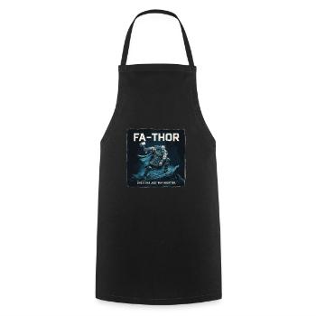 FA-THOR Comme un papa juste bien plus puissant Viking - Tablier de cuisine - noir - Devant - AI Model Male 185 dark (185cm)
