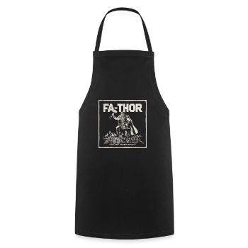 FA-THOR Comme un papa juste bien plus puissant Viking - Tablier de cuisine - noir - Devant - AI Model Male 185 dark (185cm)