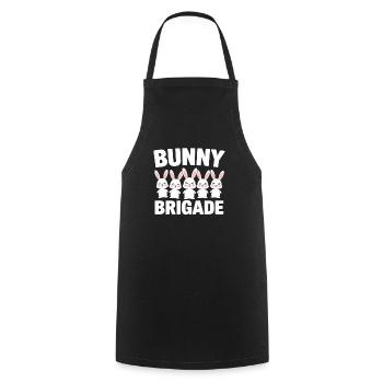 Bunnies Groups Design Bunnies Brigade - Tablier de cuisine - noir - Devant - AI Model Male 185 dark (185cm)