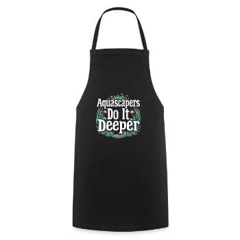 Aquascaping Enthusiast Underwater Gardening - Cooking Apron - black - Front - AI Model Male 185 dark (185cm)