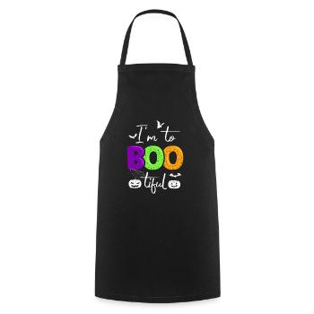 Costume d’Halloween Enfants JE SUIS TROP BOO TIFUL Drôle - Tablier de cuisine - noir - Devant - AI Model Male 185 dark (185cm)
