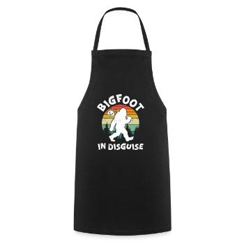 Halloween Costume Kids BIGFOOT IN DISGUISE - Cooking Apron - black - Front - AI Model Male 185 dark (185cm)