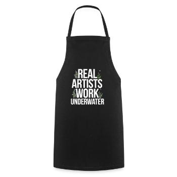 Aquascaping Enthusiast Underwater Gardening - Cooking Apron - black - Front - AI Model Male 185 dark (185cm)