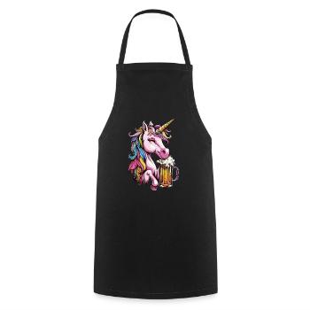 Licorne - Tablier de cuisine - noir - Devant - AI Model Male 185 dark (185cm)