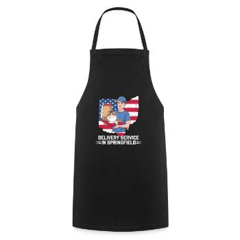 Delivery Service OH Debate  Harris Eating - Cooking Apron - black - Front - AI Model Male 185 dark (185cm)