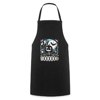 Costume d’Halloween Enfants BOOOOO Drôle Halloween - Tablier de cuisine - noir - Devant - AI Model Male 185 dark (185cm)