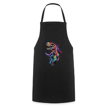 Dinosaure - Tablier de cuisine - noir - Devant - AI Model Male 185 dark (185cm)