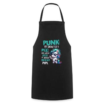 Festival Fun Ich bin alt aber Punk ist nicht tot - Kochschürze - Schwarz - Vorne - AI Model Male 185 dark (185cm)
