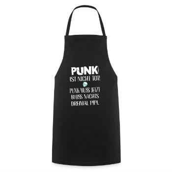 Festival Fun Ich bin alt aber Punk ist nicht tot - Kochschürze - Schwarz - Vorne - AI Model Male 185 dark (185cm)
