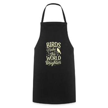 Passionate About Bird Rescue and Wildlife - Cooking Apron - black - Front - AI Model Male 185 dark (185cm)