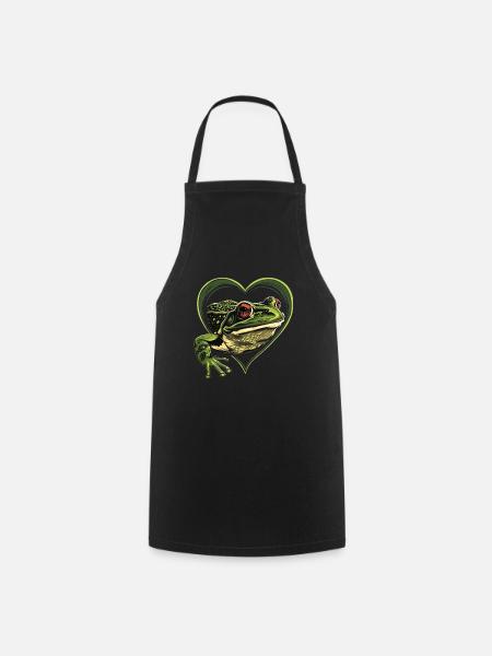 Frosch - Kochschürze - Schwarz