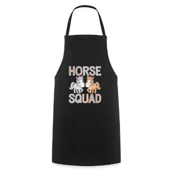 Horse Groups Design Horse Squad - Cooking Apron - black - Front - AI Model Male 185 dark (185cm)