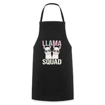 Llama Group Design Lama Squad - Cooking Apron - black - Front - AI Model Male 185 dark (185cm)